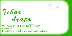 tibor arato business card